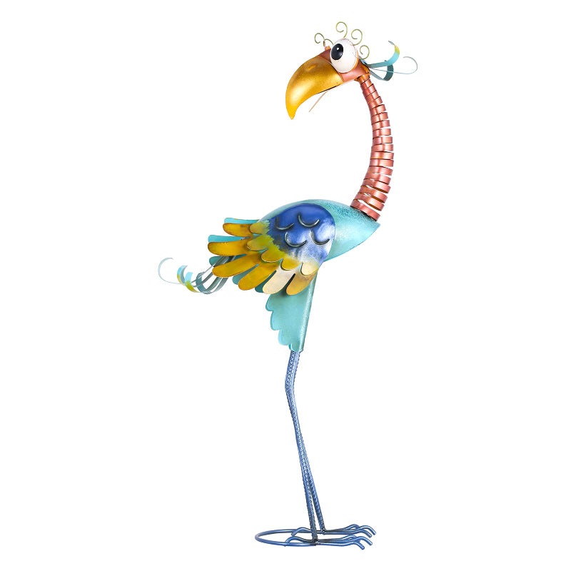 Tooarts Metal Garden Bird Statue Standing Animal Backyard Ornaments Outdoor Sculpture for Lawn Patio Art Decoration - Image 1